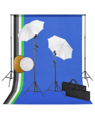 Kit de studio photo avec lampes toile de fond et réflecteur | Mobilier & Déco