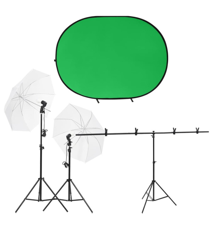 Kit de studio photo avec éclairage et écran de fond | Mobilier & Déco
