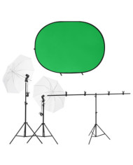 Kit de studio photo avec éclairage et écran de fond | Mobilier & Déco