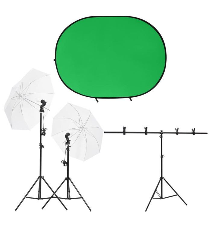 Kit de studio photo avec éclairage et écran de fond | Mobilier & Déco