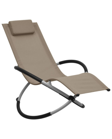 Chaise longue pour enfants Acier Taupe | Mobilier & Déco