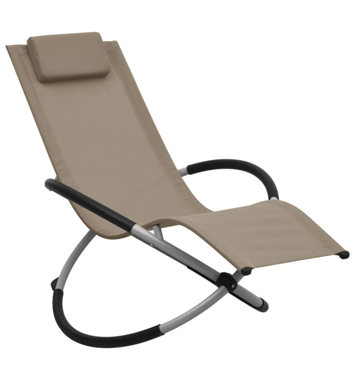 Chaise longue pour enfants Acier Taupe | Mobilier & Déco