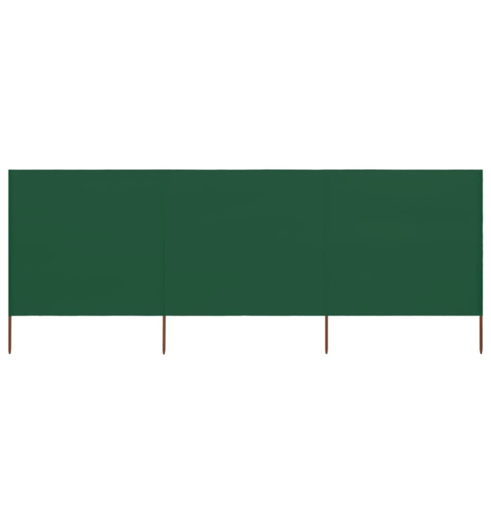 Paravent 3 panneaux Tissu 400 x 160 cm Vert | Mobilier & Déco
