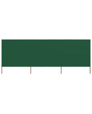 Paravent 3 panneaux Tissu 400 x 160 cm Vert | Mobilier & Déco