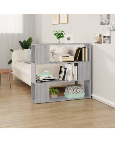 Bibliothèque/Séparateur de pièce Sonoma gris 100x24x94 cm | Mobilier & Déco