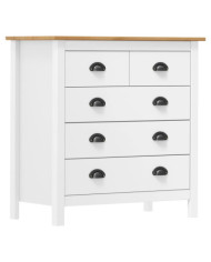 Buffet Hill Blanc 79x40x80 cm Bois de pin solide | Mobilier & Déco
