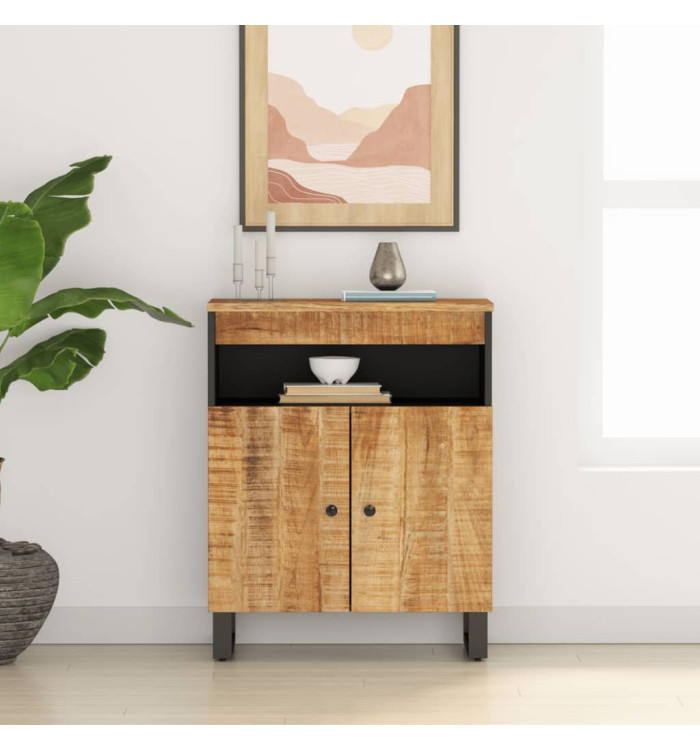 Buffet avec 2 portes 60x33x75 cm bois massif de manguier | Mobilier & Déco