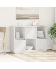 Buffet Blanc 110,5x35x80 cm Bois massif de pin | Mobilier & Déco