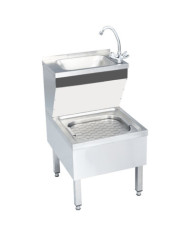 Lavabo commercial de lavage des mains avec robinet Inox | Mobilier & Déco