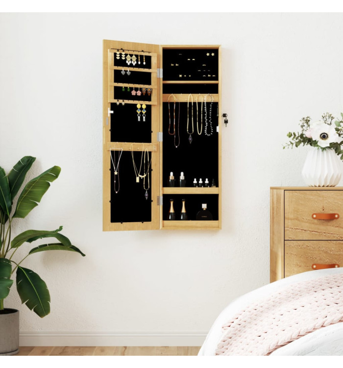 Armoire à bijoux avec miroir murale 30x8,5x90 cm | Mobilier & Déco