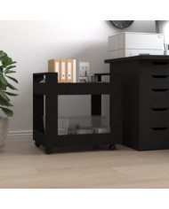 Chariot de bureau Noir 60x45x60 cm Bois d'ingénierie | Mobilier & Déco