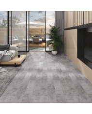 Dalles de plancher PVC 5,02 m² 2 mm autoadhésif gris béton | Mobilier & Déco