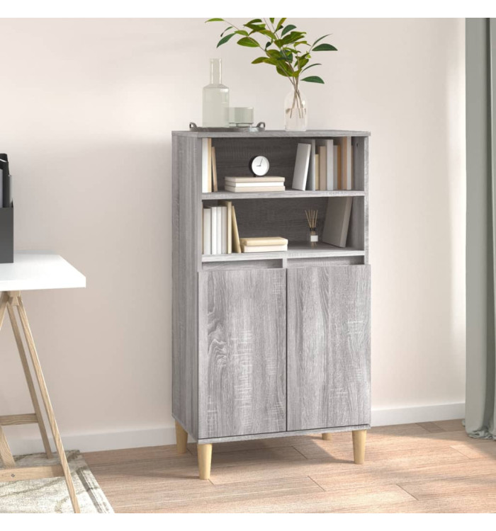 Buffet haut Sonoma gris 60x36x110 cm Bois d'ingénierie | Mobilier & Déco