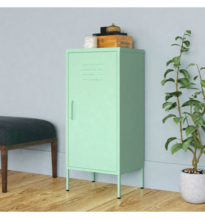 Armoire de rangement Vert menthe 42,5x35x101,5 cm Acier | Mobilier & Déco