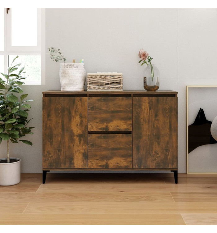 Buffet Chêne fumé 104x35x70 cm Bois d'ingénierie | Mobilier & Déco