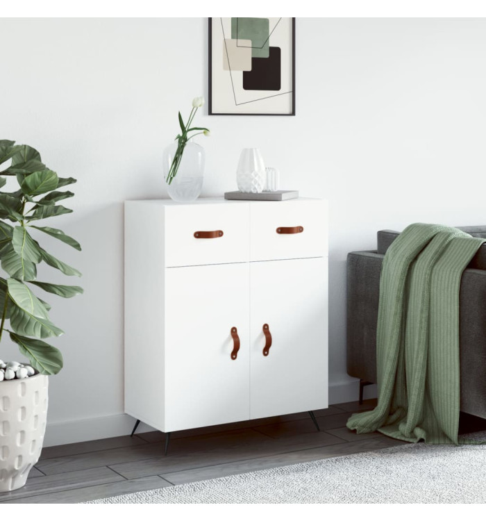 Buffet blanc 69,5x34x90 cm bois d'ingénierie | Mobilier & Déco