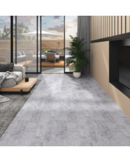 Planches de plancher PVC non auto-adhésif 5,26m²2mm Gris ciment | Mobilier & Déco