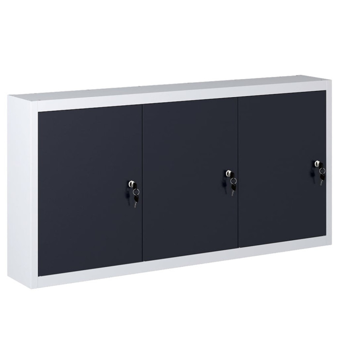 Armoire à outils murale Style Industriel Métal Gris et noir | Mobilier & Déco