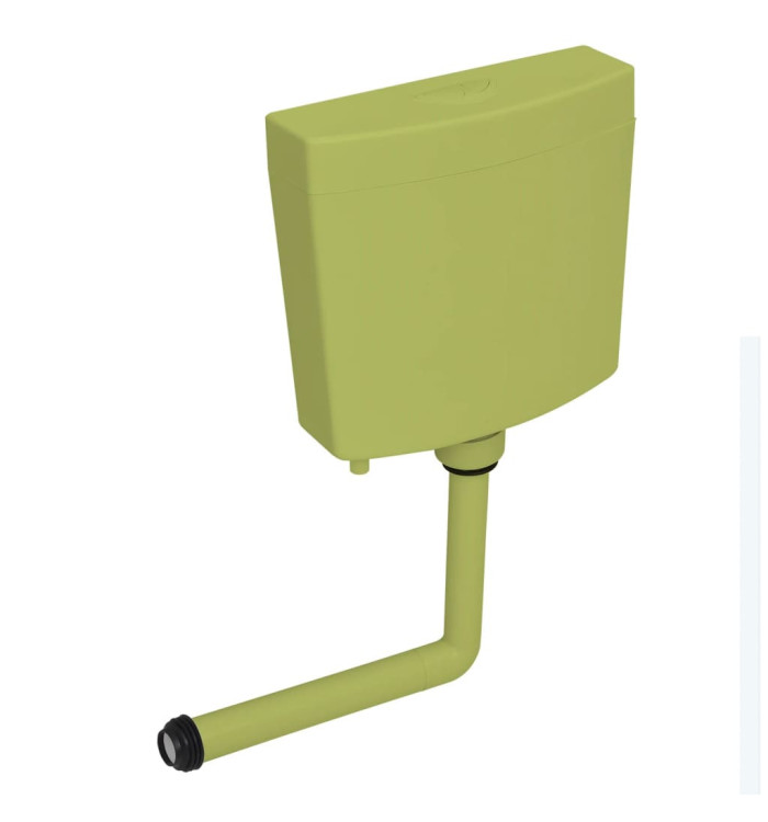Réservoir de toilette avec entrée d'eau inférieure 3/6 L Olive | Mobilier & Déco