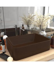 Lavabo de luxe Marron foncé mat 41x30x12 cm Céramique | Mobilier & Déco