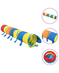 Tunnel de jeu pour enfants avec 250 balles Multicolore 245 cm | Mobilier & Déco