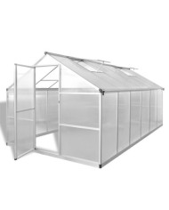 Serre renforcée en aluminium avec cadre de base 9,025 m² | Mobilier & Déco