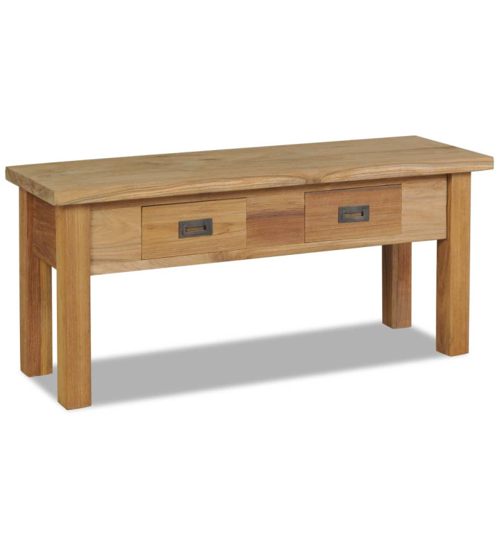 Banc d'entrée teck massif 90 x 30 x 40 cm | Mobilier & Déco