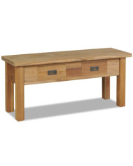 Banc d'entrée teck massif 90 x 30 x 40 cm | Mobilier & Déco