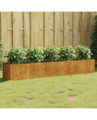 Lit surélevé de jardin 200x40x40 cm acier corten | Mobilier & Déco