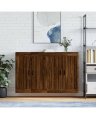 Armoires murales 2 pcs chêne marron bois d'ingénierie | Mobilier & Déco