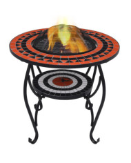 Table de foyer mosaïque Terre cuite et blanc 68 cm Céramique | Mobilier & Déco