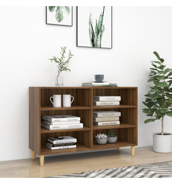 Buffet chêne marron 103,5x35x70 cm bois d'ingénierie | Mobilier & Déco