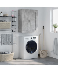 Armoire murale gris béton 69,5x34x90 cm bois d'ingénierie | Mobilier & Déco
