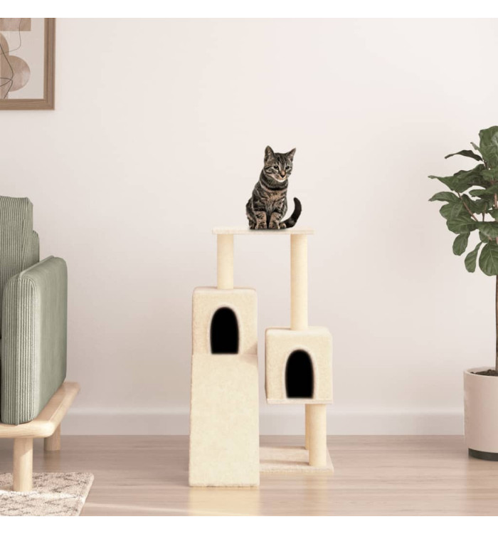 Arbre à chat avec griffoirs en sisal Crème 82 cm | Mobilier & Déco