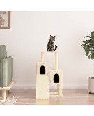 Arbre à chat avec griffoirs en sisal Crème 82 cm | Mobilier & Déco