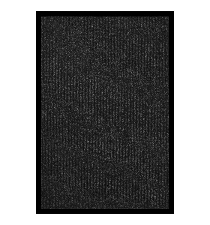 Paillasson rayé Anthracite 80x120 cm | Mobilier & Déco