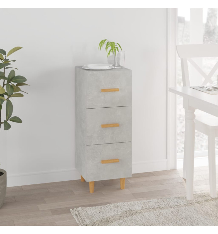 Buffet Gris béton 34,5x34x90 cm Bois d'ingénierie | Mobilier & Déco