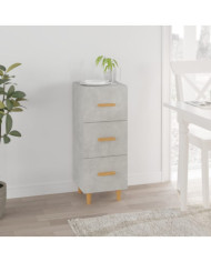 Buffet Gris béton 34,5x34x90 cm Bois d'ingénierie | Mobilier & Déco