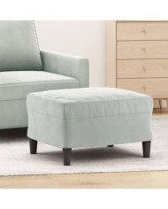 Repose-pied Gris clair 60x50x41 cm Velours | Mobilier & Déco