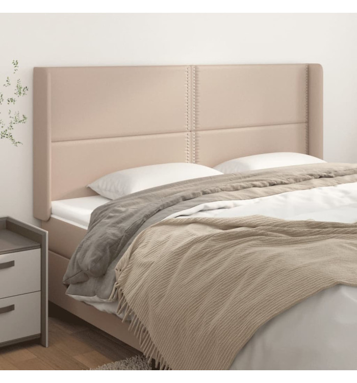 Tête de lit avec oreilles Cappuccino 203x16x118/128 cm | Mobilier & Déco