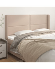 Tête de lit avec oreilles Cappuccino 203x16x118/128 cm | Mobilier & Déco