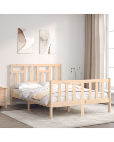 Cadre de lit sans matelas 140x200 cm bois massif de pin | Mobilier & Déco