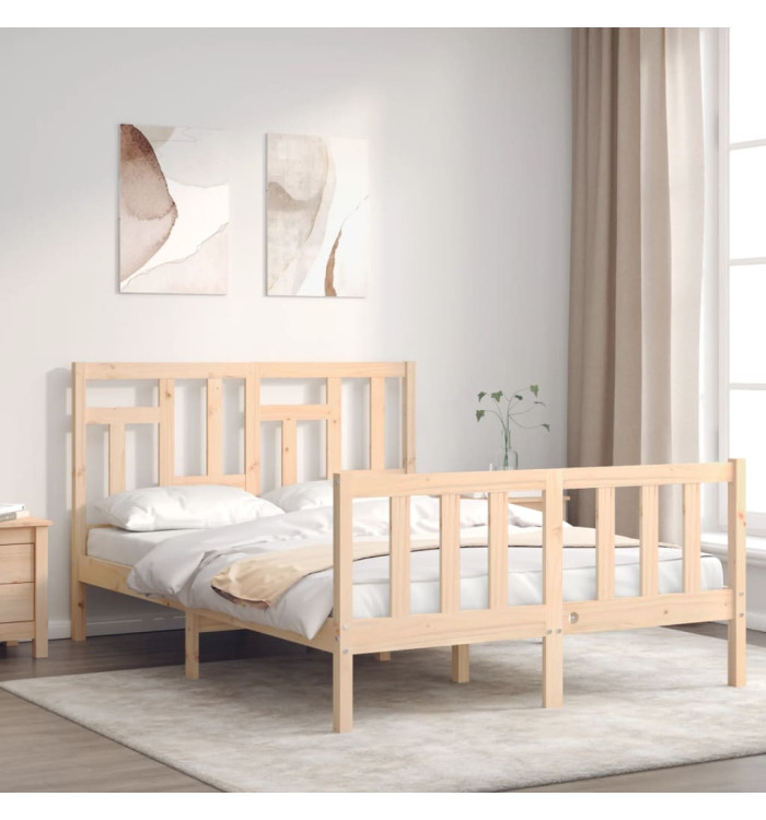 Cadre de lit sans matelas 140x200 cm bois massif de pin | Mobilier & Déco