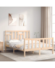 Cadre de lit sans matelas 140x200 cm bois massif de pin | Mobilier & Déco