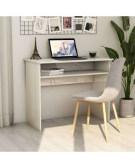 Bureau Blanc brillant 90x50x74 cm Bois d'ingénierie | Mobilier & Déco