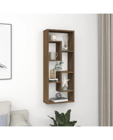 Étagère murale Chêne marron 36x16x90 cm Bois d'ingénierie | Mobilier & Déco