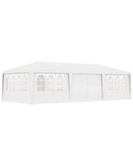 Tente de réception avec parois latérales 4x9 m Blanc 90 g/m² | Mobilier & Déco