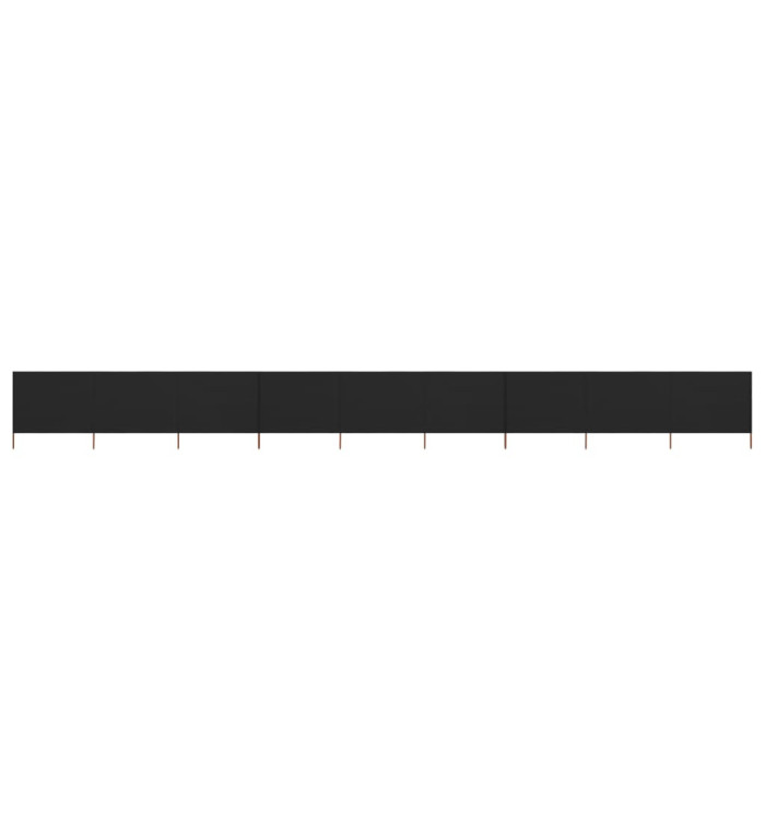 Paravent 9 panneaux Tissu 1200 x 120 cm Noir | Mobilier & Déco