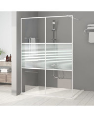 Paroi de douche Blanc 140x195 cm Verre ESG transparent | Mobilier & Déco