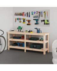 Banc de travail 181x50x80 cm Bois de pin massif | Mobilier & Déco
